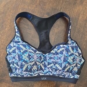 VSX Blue and Black Performance Sports Bra